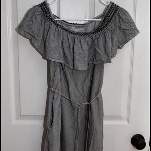 Pin Striped Smocked LOFT Dress